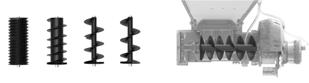 4 screw feeder types for XAG P100 Pro