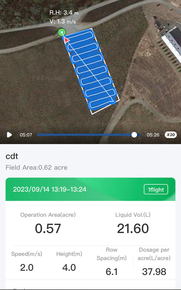 Slope settings in app